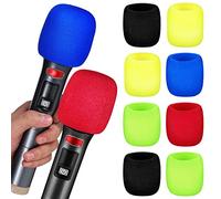 FOMIYES 10pezzi Coperture Antivento Per Microfono Spugne Protettive Riutilizzabili Per Ktv e Conferenze Adatte Microfoni Standard Blu