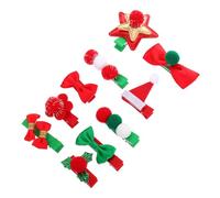 FOMIYES 10pezzi Fermaglio Capelli Natalizi Fiocco Stella Forcine Capelli Natalizie Accessori Ragazza Adulti Decorazioni Tema Natale