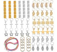 FOMIYES 110pezzi Fermagli per Capelli per Dreadlocks Tubicini per Capelli Fai da Te Set di Accessori da Intrecciare