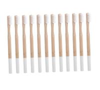 FOMIYES 12 Pezzi Spazzolini Bamboo con Setole Morbide Extra Soft per Adulti Spazzolino Manuale in Bambù per Protezione Gengive Uso Casa Viaggio e Hotel
