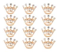 FOMIYES 12Pcs Tiara Spilla Pin Corsage Crystal Diamante Gioielli Vintage Lucido Elegante Spilla Spilla per Partito Matrimonio Donne Decorazione Ragazza (Oro)