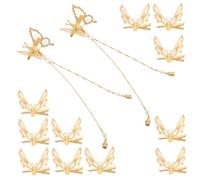 FOMIYES 12pezzi Forcine per Capelli Farfalla con Nappe Forcina Farfalla Vintage per Donna Fermagli per Capelli Realistici Accessori da Sposa Piccole Mollette per Eventi Speciali