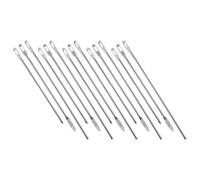 FOMIYES 15 Pezzi Infila Ago da Cucito, Strumento Manuale Versatile Argento | Acciaio al Titanio Nichelato, Design Portatile, Riduce Fatica alle Dita, Uso Facile su Giacche, Cappotti