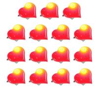 FOMIYES 15pezzi Spilla Forma di Cuore Rosso LED Lampeggiante per San Accessori Spilla da Bavero per Feste Matrimoni e Outfit