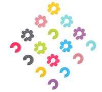 FOMIYES 16 Pezzi Segnabicchieri Buona Elasticità in Silicone e a Forma di Fiore Bicchieri da Vino per Eventi e Vita Quotidiana Eventi Vita Quotidiana