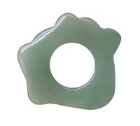 FOMIYES 1pezzi Dongling Jade Ring Shape Facial Scraping Tool Acupoint Massage Board for Face Neck Natural Stone Guasha Anti-aging and Skin Rejuvenation