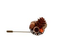 FOMIYES 1pezzi Elegant Vintage Pine Cone Brooch Handmade Simulation Berry Accessory for Autumn Fashion Unique Clothing Decoration