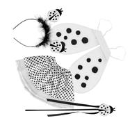 FOMIYES 1set Costume Coccinella Nero Bianco per Regolabili Fascia e Gonna per Feste e Cosplay