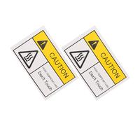 FOMIYES 2 Fogli Etichette Adesive Avviso Alta Temperatura per Macchine e | Pvc Autoadesivo, Segnale Visibile, Facile Applicazione, Uso su Superfici Calde, Lotto