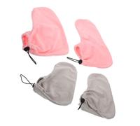 FOMIYES 2 Paia Copripiedi Termici con Elastico per Trattamenti alla Paraffina Protezione Comfort per Pedicure e della Riutilizzabili Rosa e Grigio