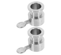 FOMIYES 2 Pezzi Accessorio Girarrosto in Acciaio Inossidabile, Rotazione | Compatibile Aste Girarrosto, Finitura Argento Riflettente, per Cottura Uniforme di Pollo e Grigliate