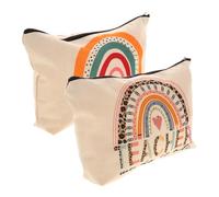 FOMIYES 2 Pezzi Articoli da viaggio impermeabili Borsa per il trucco portatile Borsa dei trucchi trousse da viaggio sacchi cosmetici per le donne convenient makeup bag Continua poliestere