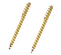 FOMIYES 2 Pezzi Bacchette da Rabdomante Telescopiche in Rame, Oro, 125 G | Design a Forma di Penna con Supporto Centrale, Borsa Inclusa e Manuale, per Linee Telluriche e Rilievi Sul Campo