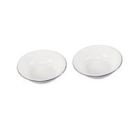 FOMIYES 2 Pezzi Bacinella Pediluvio Smaltata Retrò Vaschetta Pedicure Vintage Blu e Bianco Ciotola Ammollo Piedi per Bagno e Lavaggio Design e Funzionale per Casa