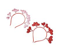 FOMIYES 2 pezzi Cerchietti con Cuori per e Matrimonio e Rosa Accessori Romantici per Feste Compleanni e Cerimonie