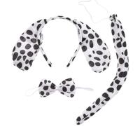 FOMIYES 2 Pezzi Cerchietto Animale Cosplay con Due Fiocchi e Code, Stoffa | Fascia Flessibile, per Festa in Maschera e Cosplay, Accessori Festa Creativi, Confezione da Due