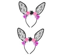 FOMIYES 2 Pezzi Cerchietto Halloween con Orecchie Coniglio Accessorio Party Cosplay per Fascia Decorativa per Day Of The Dead e Feste