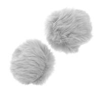FOMIYES 2 Pezzi Coda di Coniglio Morbida con Clip, Accessori Costume da Coda di Animale in Peluche Grigio Chiaro, Decorazione Cosplay per Feste in Maschera e Costume da Coniglio