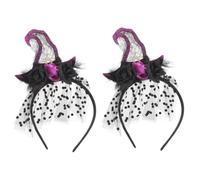 FOMIYES 2 Pezzi Fascia Halloween con Cappello Strega Accessorio Leggero e Decorativo per Feste e Cosplay per Adulti e Originale