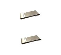 FOMIYES 2 Pezzi Fermasoldi Inossidabile Pieghe Portabanconote Clip Metallo Multifunzione per Carte e Documenti