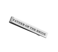 FOMIYES 2 Pezzi Lettere Clip Per Lettere Decorazione Abito Da Sposa Arredamento Del Matrimonio Ballo Studentesco Padre Cravatta Elegante Per Uomo Nozze Nuziale Argento Acciaio Al Titanio