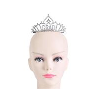 FOMIYES 2 Pezzi Set Corona e Fascia Laurea in Lega e Raso per Festa | Prom Party, Stile Creativo e Brillante, Comodo da Indossare, Adatto a Insegnante e Compagno