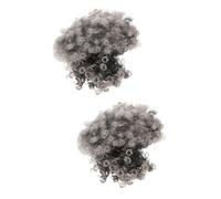 FOMIYES 2 Pezzi Sintetica Corto Riccio per Ragazze Estensione Afro per Cosplay e Leggera e Facile Indossare