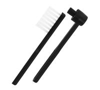 FOMIYES 2 Pezzi Spazzola Pulizia Puntina per Vinile e Cd, Antistatica Nera | Pennello in Plastica e Nylon, Aspetto Semplice, Riduce Rumore, Protegge Disco, Non Graffia