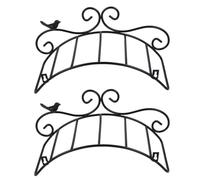 FOMIYES 2 Pezzi Supporto Tubo da Giardino in Ferro Nero, Elegante, per | Compatibile con Tubi e Corde di Varie Dimensioni, Finitura Antica, Uso Interno e Bordo Piscina