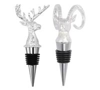 FOMIYES 2 Pezzi Tappo Salvavino Creativo in Lega Argento | Anello in Silicone, Misura Standard, Riutilizzabile e Pratico, per Casa e Feste, Facile da Pulire
