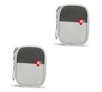 FOMIYES 2 Pz kit di pronto soccorso manuale borse con cerniera custodia borsa porta trucchi travel kit travel bag borsa per medicinali da viaggio dei medicinali Panno Oxford Grey