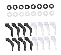 FOMIYES 2 Set Di Manicotti Per Punte Delle Tempie Degli Occhiali in Silicone Per Gambe Non Leggere Per Luso Quotidiano Sportivo 32 Pezzi * 2