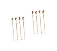 FOMIYES 2 Set Di Pennelli Per Applicatori Per Il Trucco Sotto Gli Occhi Pennelli Per Il Trucco in Pelo Sintetico Per Donna Set Di Pennelli Piatti Angolati Per Prodotti in Crema 4 Pezzi*2