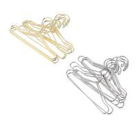 FOMIYES 20 Pezzi Mini Grucce in Metallo per Bambole 65mm, Appendiabiti per Casa delle Bambole, Accessori Armadio per Vestiti, Gonne e Abiti in Miniatura, Soluzione Salvaspazio