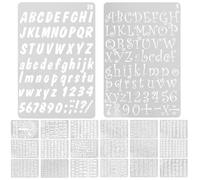 FOMIYES 20 Pezzi Stencil Lettere e Numeri B5 per Pittura, Modello | PET Lavabile, Superficie Liscia, Kit per Arti e Creazione, Resistente Agli Strappi, Facile da Pulire