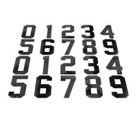 FOMIYES 20 Pezzi Toppe per Magliette Sportive, Adesive Nere in Plastica | Decorative e Pratiche, per Riparare o Rinforzare Capi, Finitura Elegante, Applicazione Facile