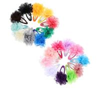 FOMIYES 20pezzi Forcine Forma di Fiore per Ragazzo Ragazza in Chiffon Colori Misti Fermagli per Capelli da Bambina Adatti per Uso Quotidiano e Occasioni Speciali