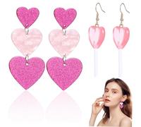 FOMIYES 2paia Orecchini Cuore Angolo Di Orecchini Pendenti Carini Per Donne Accessori Per Per Ogni Occasione