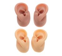 FOMIYES 2paio di Orecchio in Silicone per Esercizi di Piercing e Esposizione di Orecchini Realistico e Riutilizzabile per Formazione Professionale