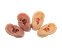 FOMIYES 2paio Riproduzione di Orecchio in Silicone per Esercitazioni di Piercing Espositore per Orecchini Anatomia Realistica per Formazione Professionale