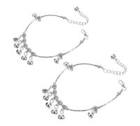 FOMIYES 2pezzi Cavigliere Campana Per Donna Catene Per Piedi Campane Etniche Braccialetto Per Caviglia Accessori Per Danza Del Ventre e Uso Quotidiano