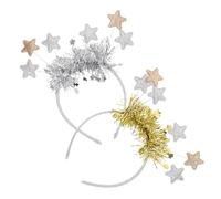 FOMIYES 2pezzi Fascia Per Capelli Di Capodanno Stelle e Glitter Copricapo Festivo Personalizzato Per Feste Di Natale e Eventi Di Fine Anno Due