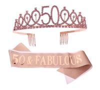 FOMIYES 2pezzi Fascia Per Compleanno Di Corone Per Compleanno Cerchietti Per Fascia Per Copricapo Per Feste Decorativa Scintillanti Accessori Cintura Di Galateo Per Bambina