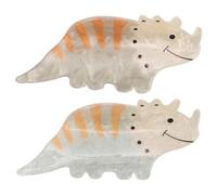 FOMIYES 2pezzi Fermaglio Per Capelli Forma Di Dinosauro in Acrilico Fermaglio Per Capelli Forma Di Dinosauro Per Donne e Ragazze Design Unico Colore Vivace Soluzione Semplice Per Fissare a