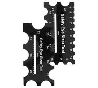 FOMIYES 2pezzi Misuratore per Occhi di Sicurezza Guida al Posizionamento per Lavori all Uncinetto Strumento di Misurazione per Peluche Righello per Installazione di Occhi di Bambola