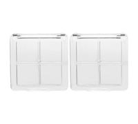 FOMIYES 2pezzi Palette Ombretti Vuota Trasparente Con Scomparti Per Trucco Occhi Donna e Ragazza Scatola Empty Eyeshadow Per Diy Custodia Compatta Per Viaggio e Uso Quotidiano