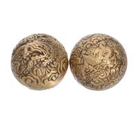 FOMIYES 2pezzi Palline per Esercizi e Massaggi da Palle Cinesi per Mani Motivo Retrò Drago e Fenomeno Attrezzatura per Esercizi Manuali in Ottone Robusto Palla per Allenamento