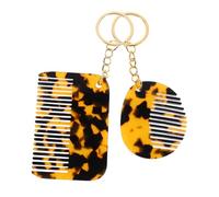 FOMIYES 2pezzi Portachiavi Pettine Mini Acetato Pettine Denti Larghi Per e Mossi Accessorio Viaggio Compatto Per Dei