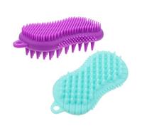FOMIYES 2pezzi Spazzola per Corpo in Silicone Scrub Massaggiante da Bagno Setole per Esfoliazione e Pulizia Rimuove Cellule Morte e Stimola Circolazione