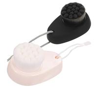 FOMIYES 2pezzi Spazzola Per Scrub Viso Doppia Faccia Per Pulizia Del Viso e Rimozione Trucco Realizzata in Materiale Delicato Sulla Sicura e Portatile Per Uso Domestico e Viaggi